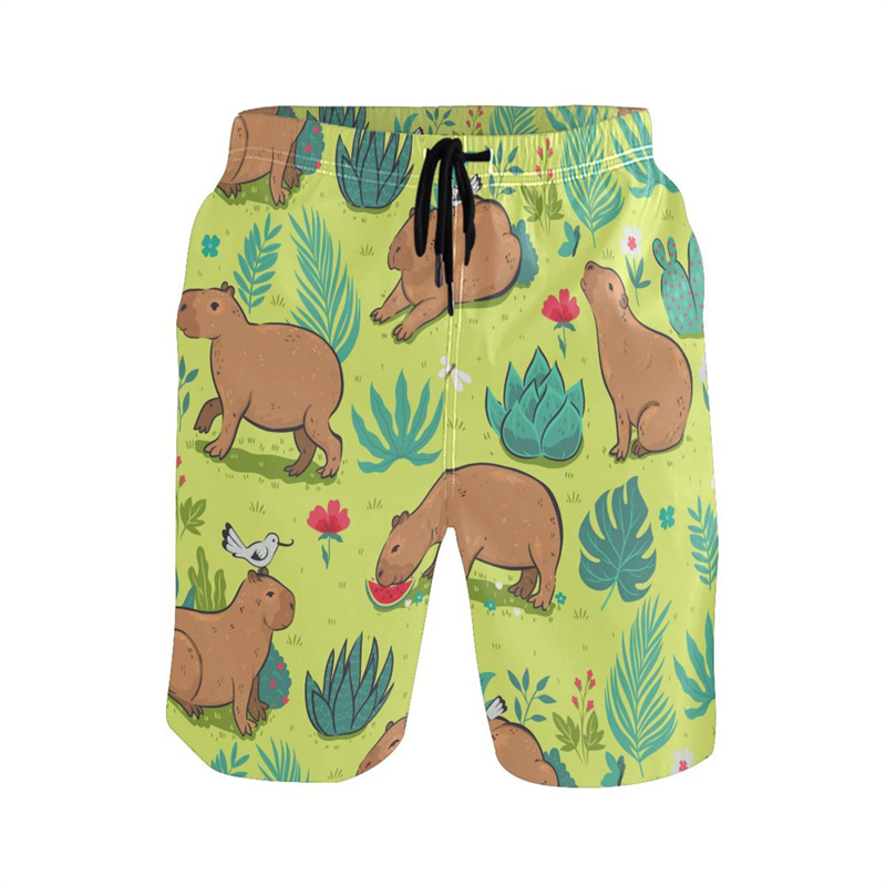 Cartoon Animal 3d Print Capyba - đánh giá và giá Trunks Board Surf