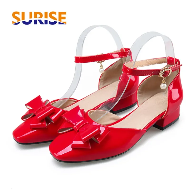 Big Size Women Bowtie Pumps Ro - đánh giá và giá Casual Sandal Leather