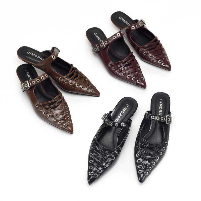 Pointed Toe Lace Up Women Slip - đánh giá và giá Casual Sandal Leather